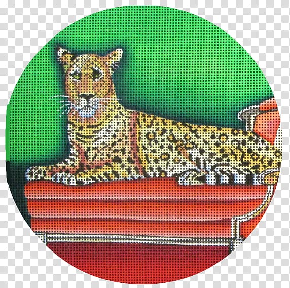 Big cat Needlepoint Carnivora, hand-painted cat palm transparent background PNG clipart