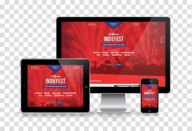 Responsive web design Web template system Promotion Festival Website, Music Festival Template transparent background PNG clipart