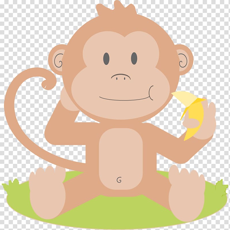 Baby Monkeys Primate , Cartoon Of A Monkey transparent background PNG clipart