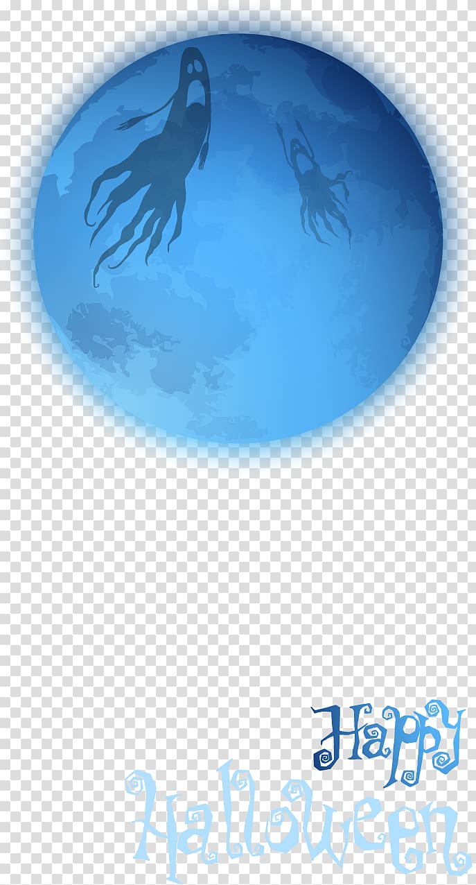 Halloween Blue moon, Halloween Blue Moon transparent background PNG clipart