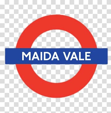 maida vale text on blue rectangle and red circle background, Maida Vale transparent background PNG clipart