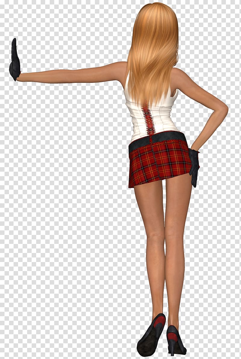 Tartan Miniskirt Fashion, girlie transparent background PNG clipart