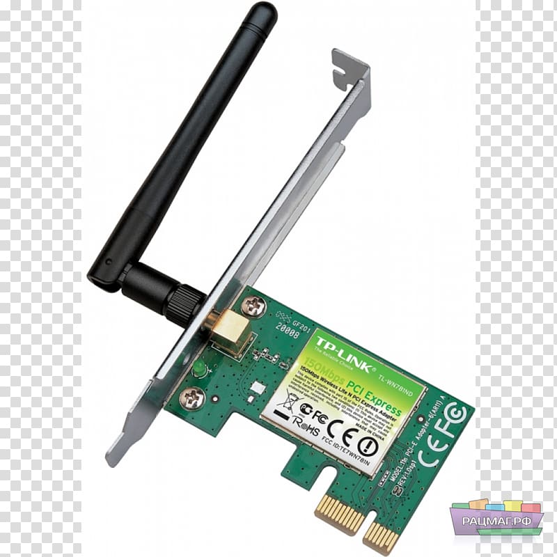 Network Cards & Adapters PCI Express Wireless network interface controller Conventional PCI Gigabit Ethernet, others transparent background PNG clipart