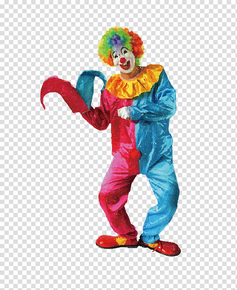 Costume Clown Clothing Adult Wig, color cartoon clown,character transparent background PNG clipart