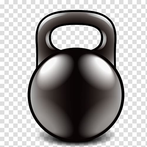 black kettlebell , Physical fitness Kettlebell Icon, Dumbbell transparent background PNG clipart
