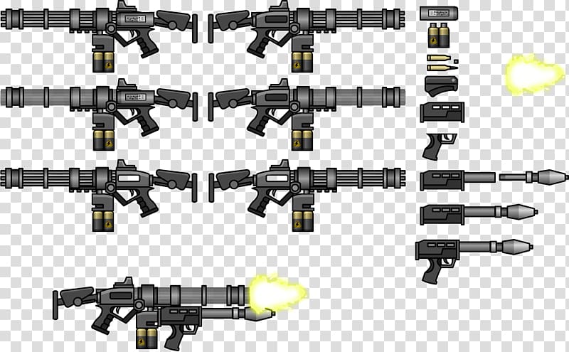 Weapon Firearm Machine gun Gatling gun Minigun, machine gun transparent background PNG clipart