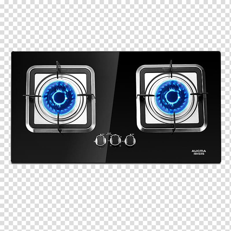 Natural gas Gas stove Hob, Aucma / Aucma JZT-3D8B (natural) gas stove embedded Smart Timing transparent background PNG clipart