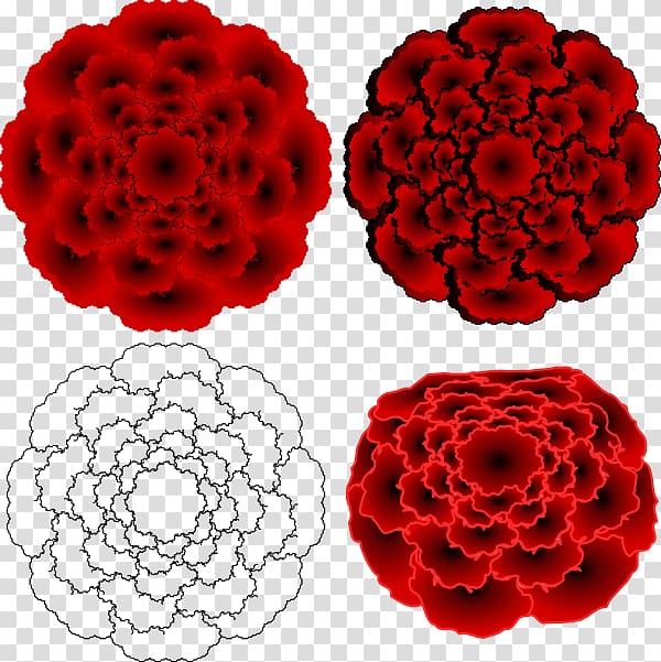 Flower Floral design Red Color , abstract flower transparent background PNG clipart