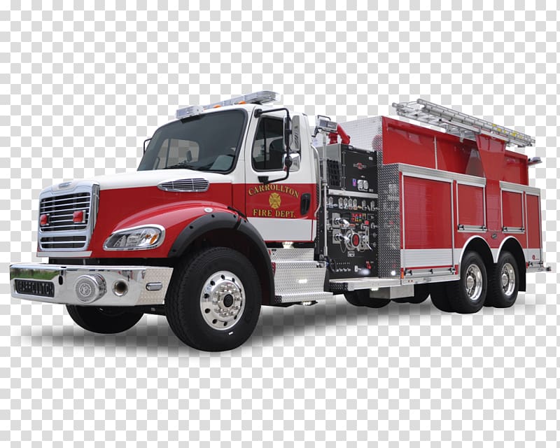 Carrollton Motor vehicle Fire engine, fire truck transparent background PNG clipart