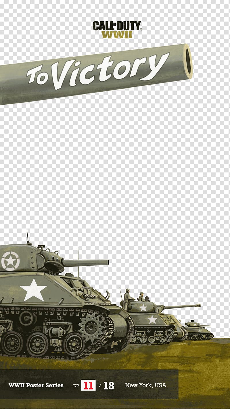 Call of Duty: WWII Churchill tank Self-propelled artillery Self-propelled gun, Winter Festival Poster transparent background PNG clipart