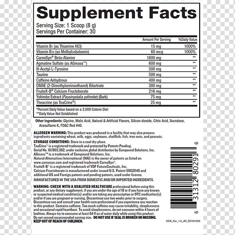 Dietary supplement Nutrient Nutrition facts label Tablet, beast mode transparent background PNG clipart