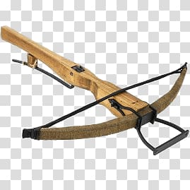 of brown crossbow, Medieval Crossbow transparent background PNG clipart