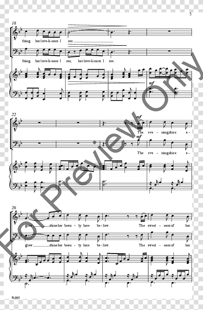 Sheet Music Choir Song Part, loveliness transparent background PNG clipart