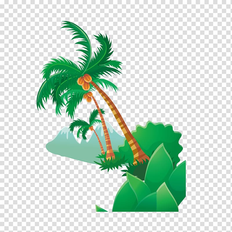 Coqueiros Beach Compulandia Sasago Jardin, Creative beach coconut tree transparent background PNG clipart