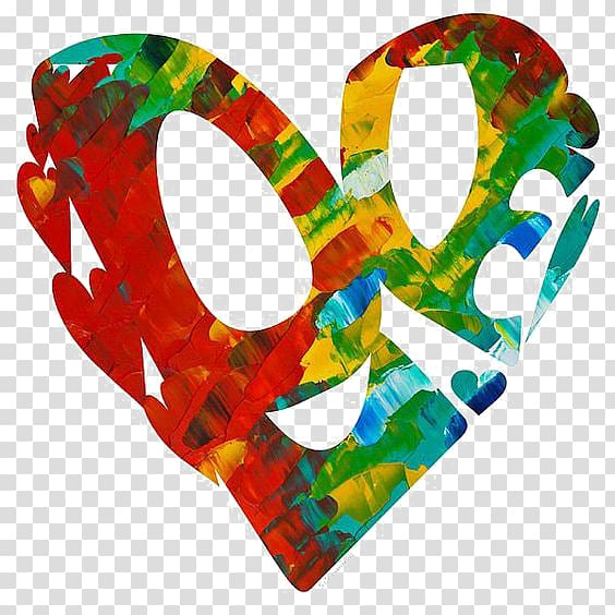 red, green, and yellow abstract illustration, Heart Love Graffiti Romance, Love graffiti transparent background PNG clipart