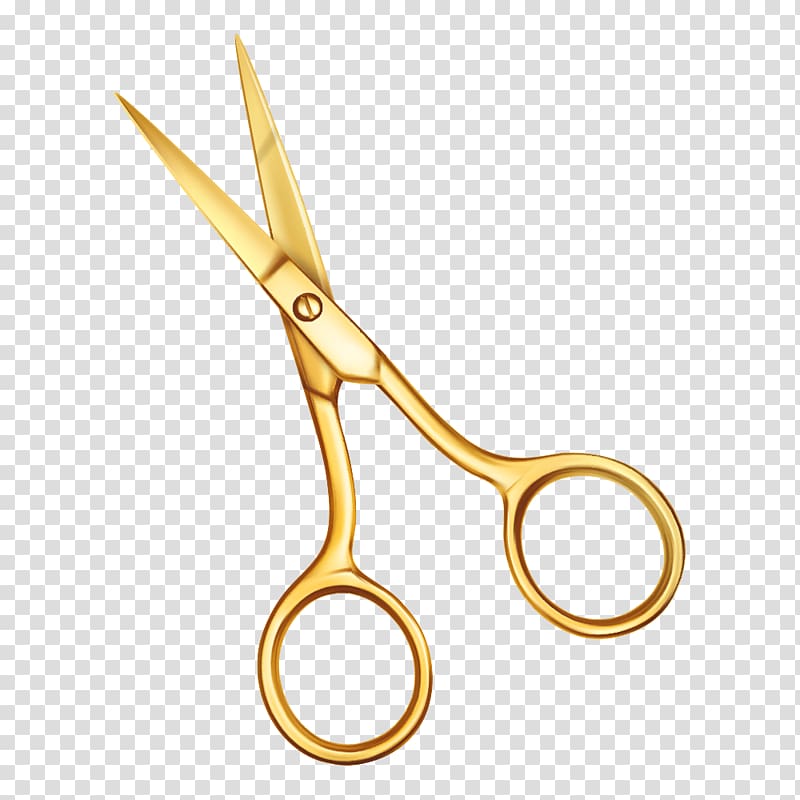 gold scissors art, Scissors Euclidean , scissors transparent background PNG clipart