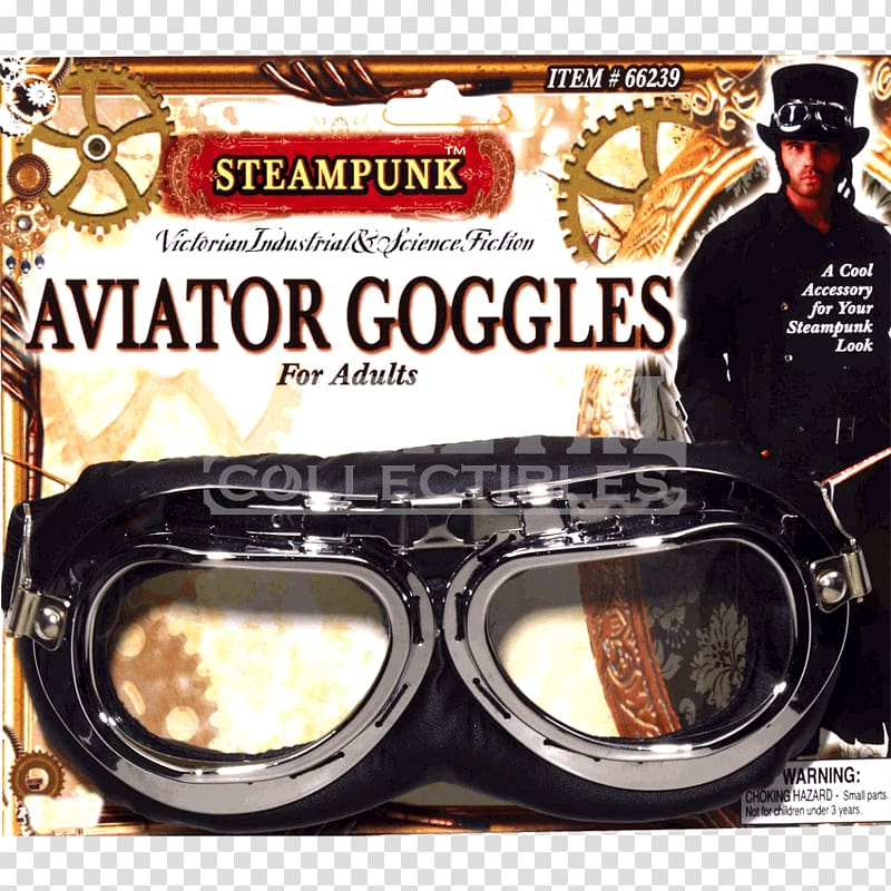 Steampunk fashion Aviator sunglasses Goggles Leather helmet, glasses transparent background PNG clipart