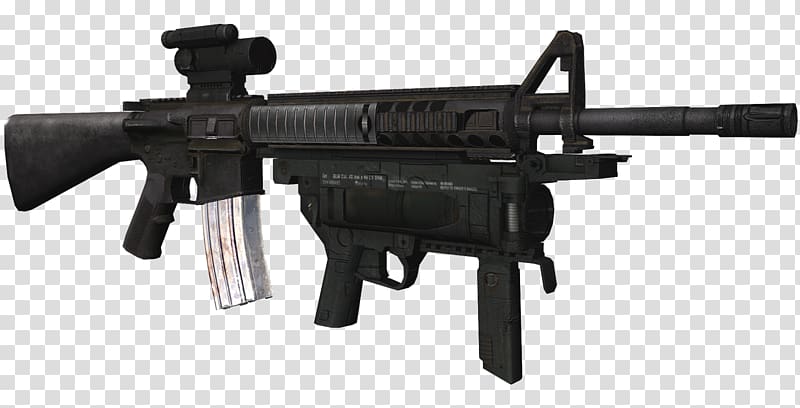 M16 rifle Airsoft Guns Assault rifle FN SCAR, grenade launcher transparent background PNG clipart
