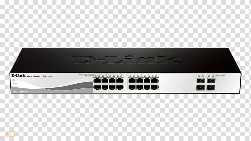 Router Network switch Gigabit Ethernet Small form-factor pluggable transceiver D-Link, switch transparent background PNG clipart