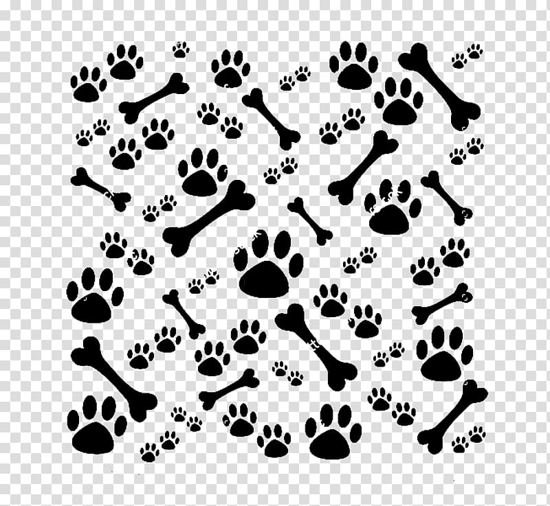 paws and bones illustration, Pug Paw Printing Footprint, Free cartoon shading pull material transparent background PNG clipart