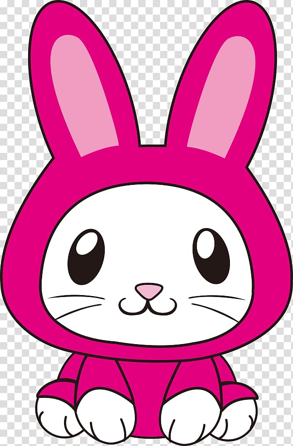 Rabbit T-shirt , Pink bunny transparent background PNG clipart