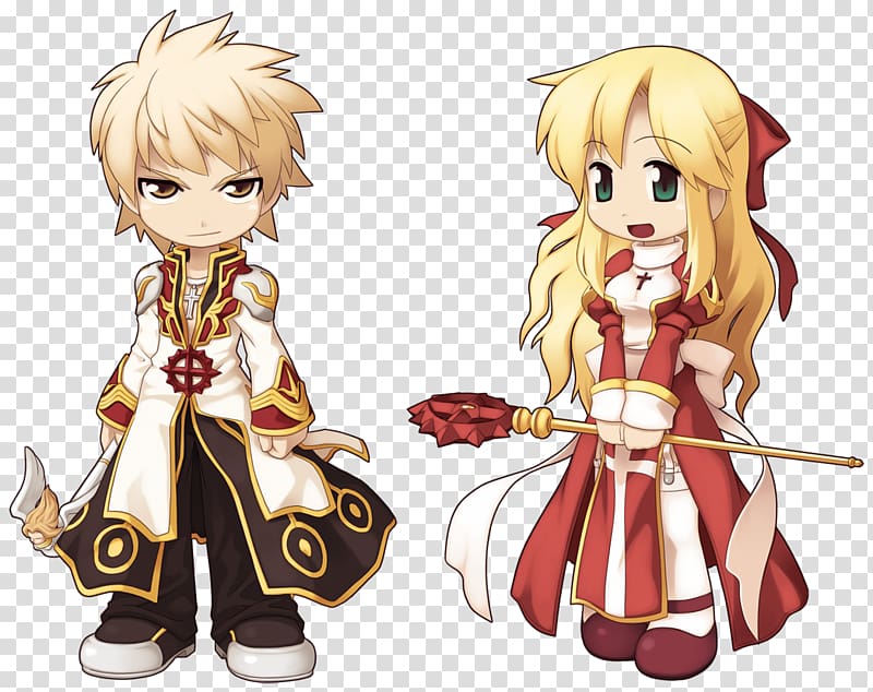 two brown-haired girl and boy game character , Ragnarok Online High Priest Game Baphomet, priest transparent background PNG clipart