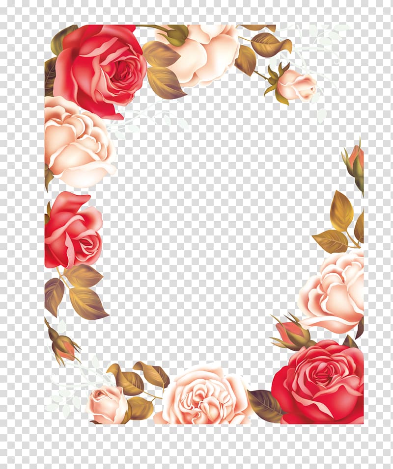 floral painting, Icon, Rose Border transparent background PNG clipart