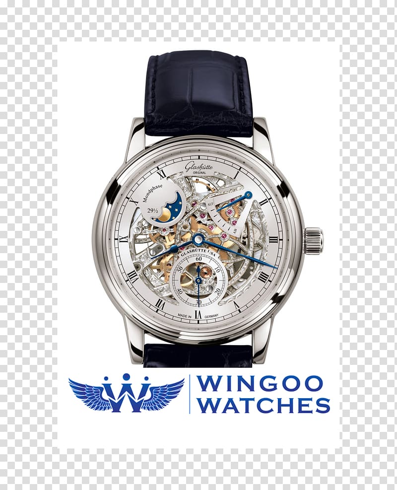 Glashütte Original Watch Tourbillon Power reserve indicator, watch transparent background PNG clipart