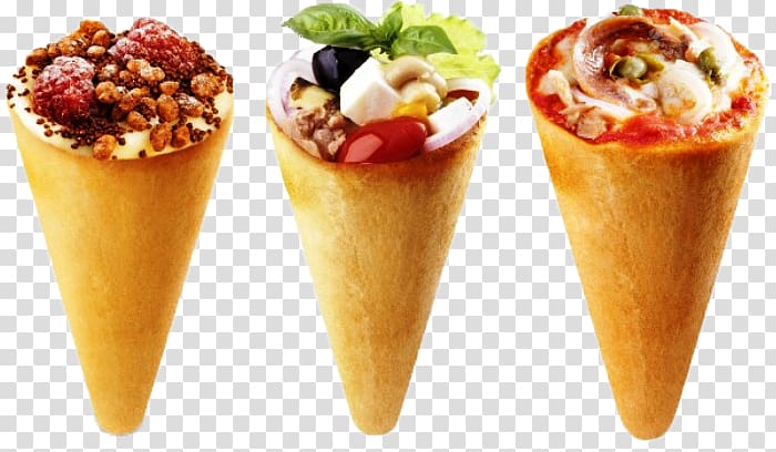 Pizza Ice Cream Cones Food, pizza ingredients transparent background PNG clipart