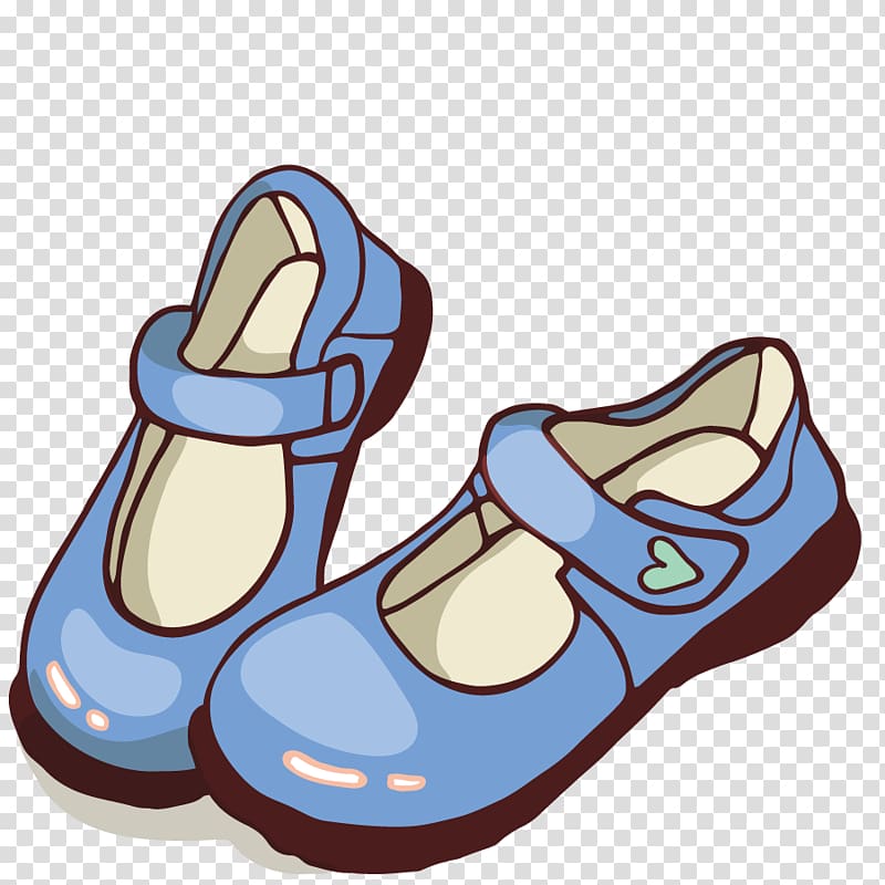 pair of blue mary jane shoes illustration poster, Shoe Cartoon , Girl Shoes transparent background PNG clipart