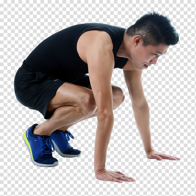 Jogging, Young Athletic Man Starting Jogging transparent background PNG clipart