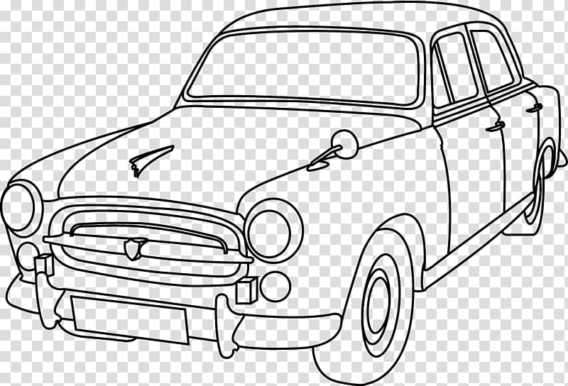 Car Drawing Line art Automotive design Sketch, car line transparent background PNG clipart