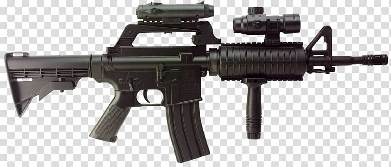 Airsoft Guns Rifle M4 carbine Airsoft Pellets, Armas transparent background PNG clipart