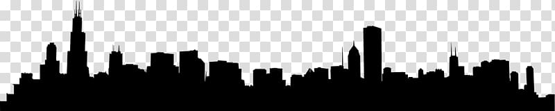 Chicago Skyline, Silhouette transparent background PNG clipart