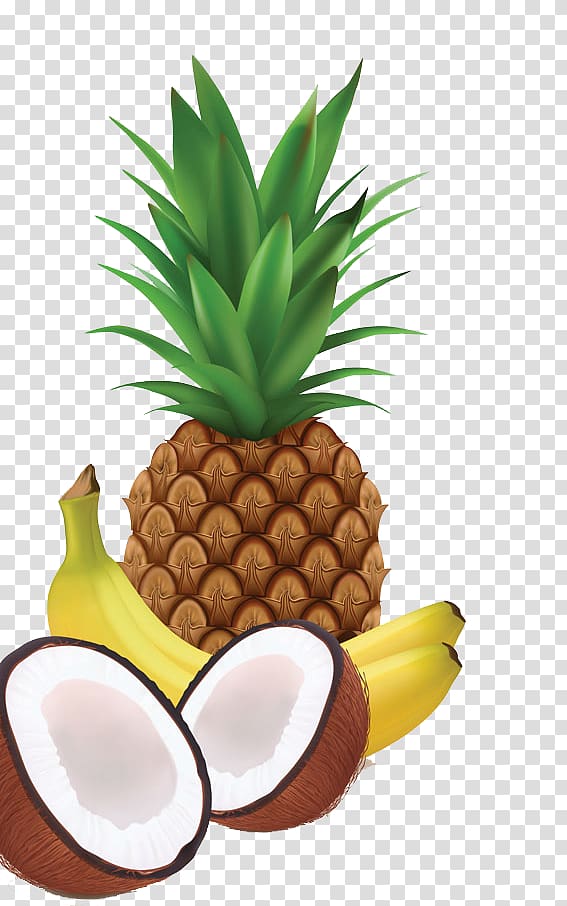 Juice Milkshake Banana Coconut Pineapple, Pineapple Banana transparent background PNG clipart