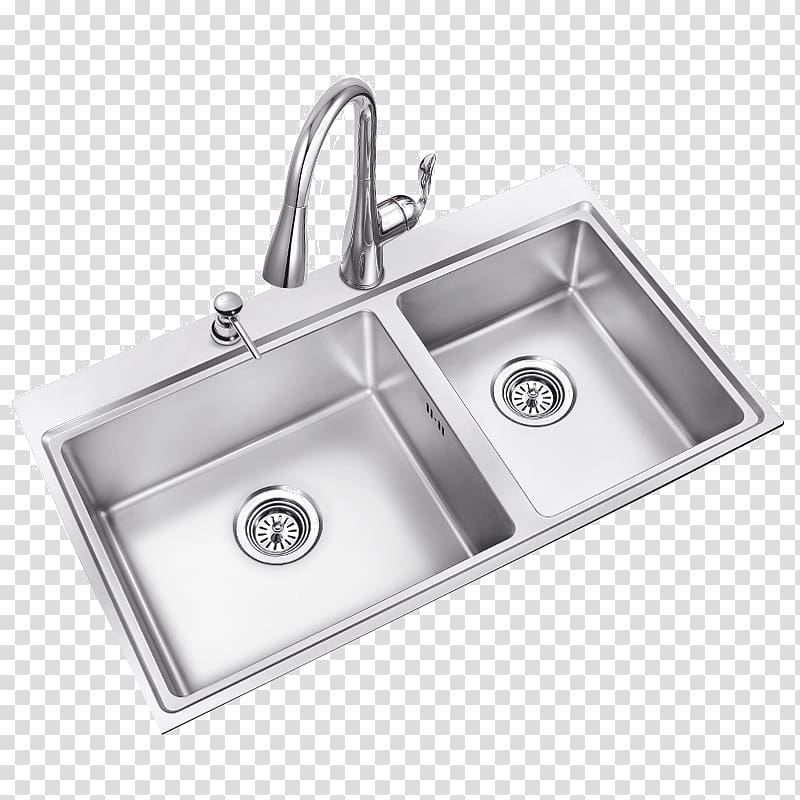 Kitchen Sink u6c34u69fd, Sink dual slot Package transparent background PNG clipart