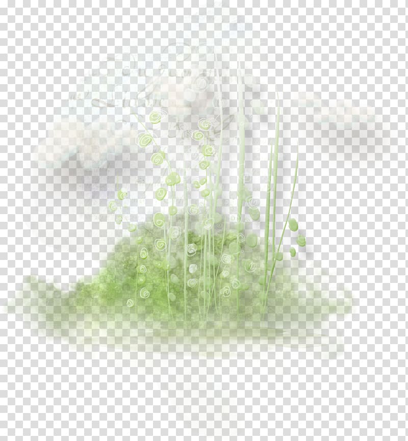 Computer Pattern, Hand-painted clouds foliage grass transparent background PNG clipart