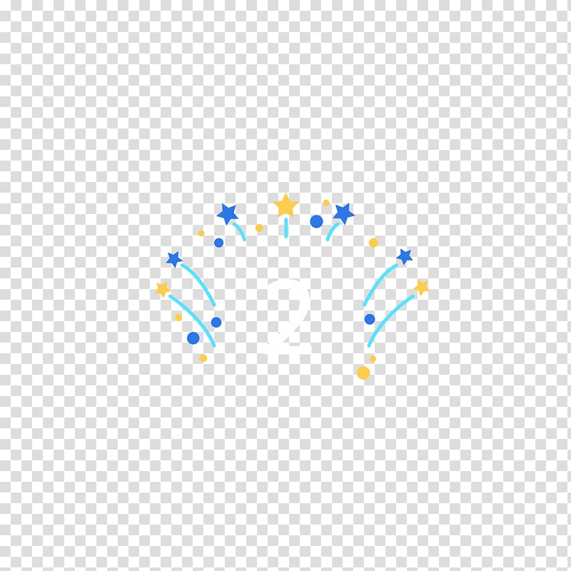 blue and yellow stars with 2 , Area Angle Pattern, Birthday party celebration fireworks transparent background PNG clipart