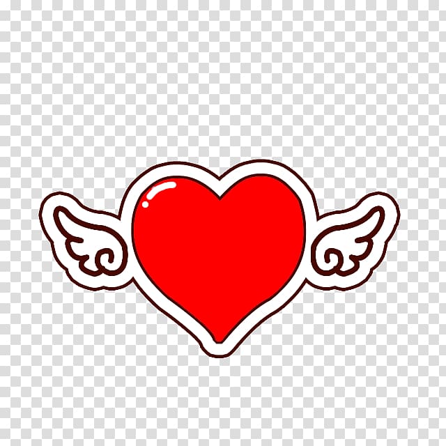 Wing , Cartoon Heart wings transparent background PNG clipart