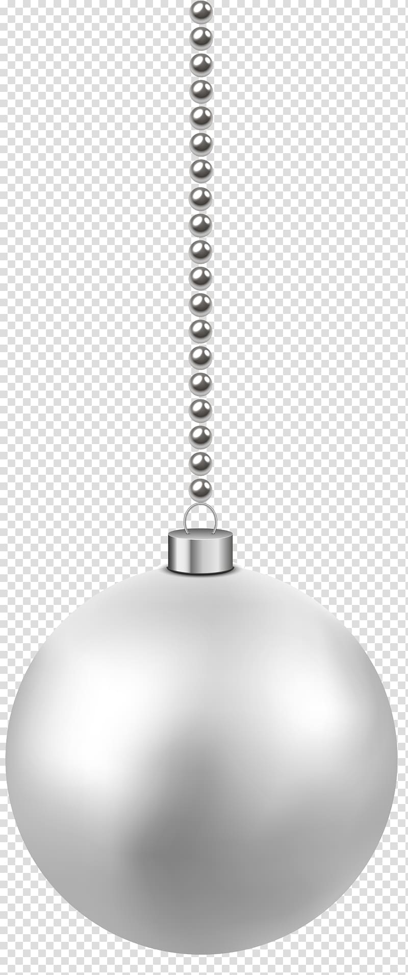 silver Christmas bauble , Black and white Lighting Light fixture, White Christmas Hanging Ball transparent background PNG clipart