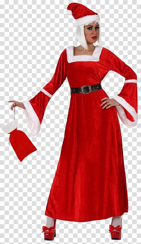 Mrs. Claus Santa Claus Dress Suit Costume, santa claus transparent background PNG clipart