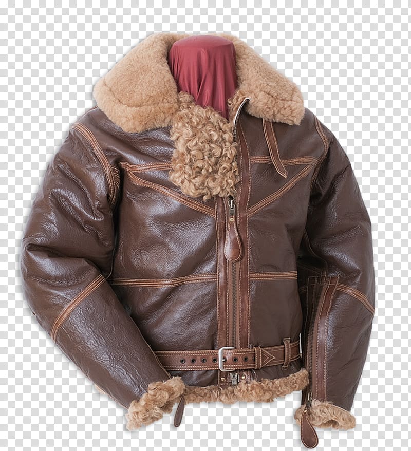 Leather jacket Flight jacket Sheepskin Shearling A-2 jacket, jacket transparent background PNG clipart