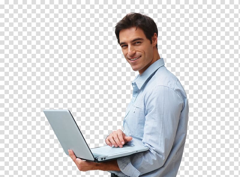Computer, businessman transparent background PNG clipart
