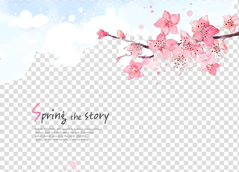 Flower Cherry blossom, Floral background transparent background PNG clipart