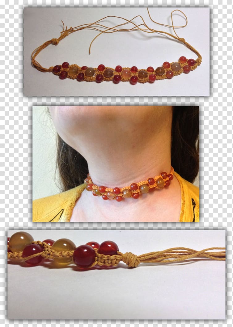 Necklace Amber Bead Bracelet, necklace transparent background PNG clipart