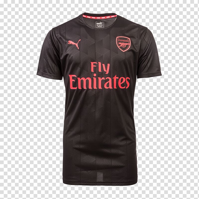 Arsenal F.C. Sports Fan Jersey T-shirt Black Logo, arsenal f.c. transparent background PNG clipart