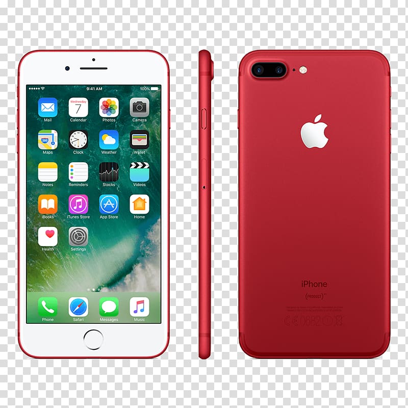 Apple iPhone 7 Telephone product red, psdiphone6 transparent background PNG clipart