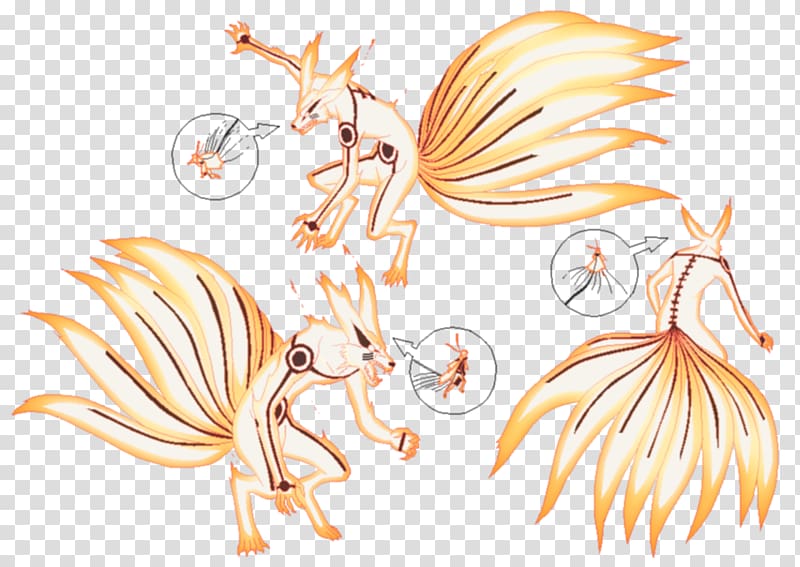 Drawing Cartoon Invertebrate , naruto kurama transparent background PNG clipart