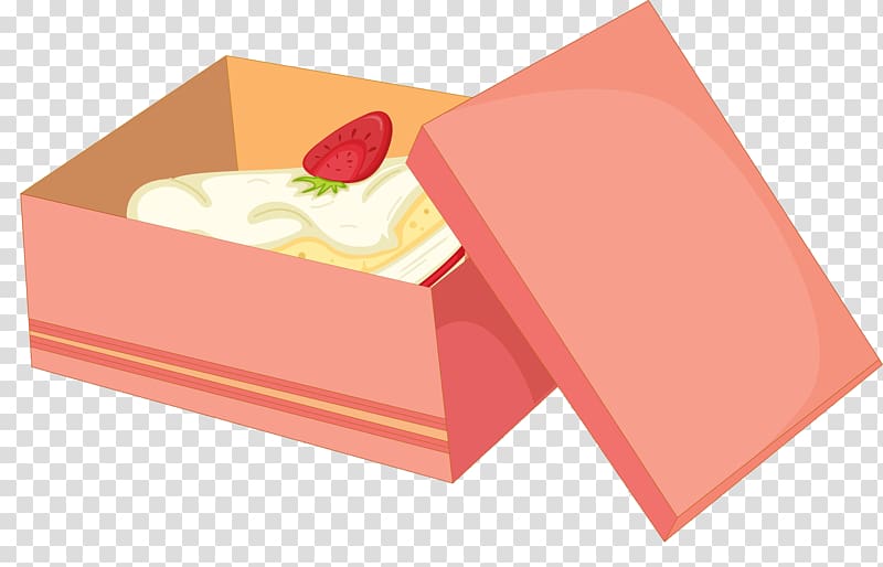 Cake Illustration, Cake on the box transparent background PNG clipart