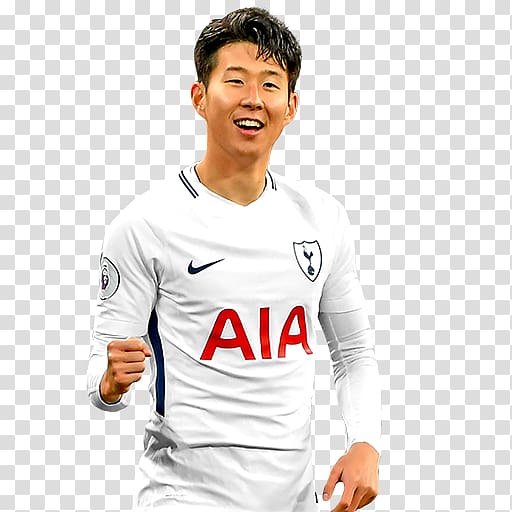 men's white Nike AIA soccer jersey, Son Heung-min FIFA 18 FIFA Mobile Tottenham Hotspur F.C. Football player, others transparent background PNG clipart